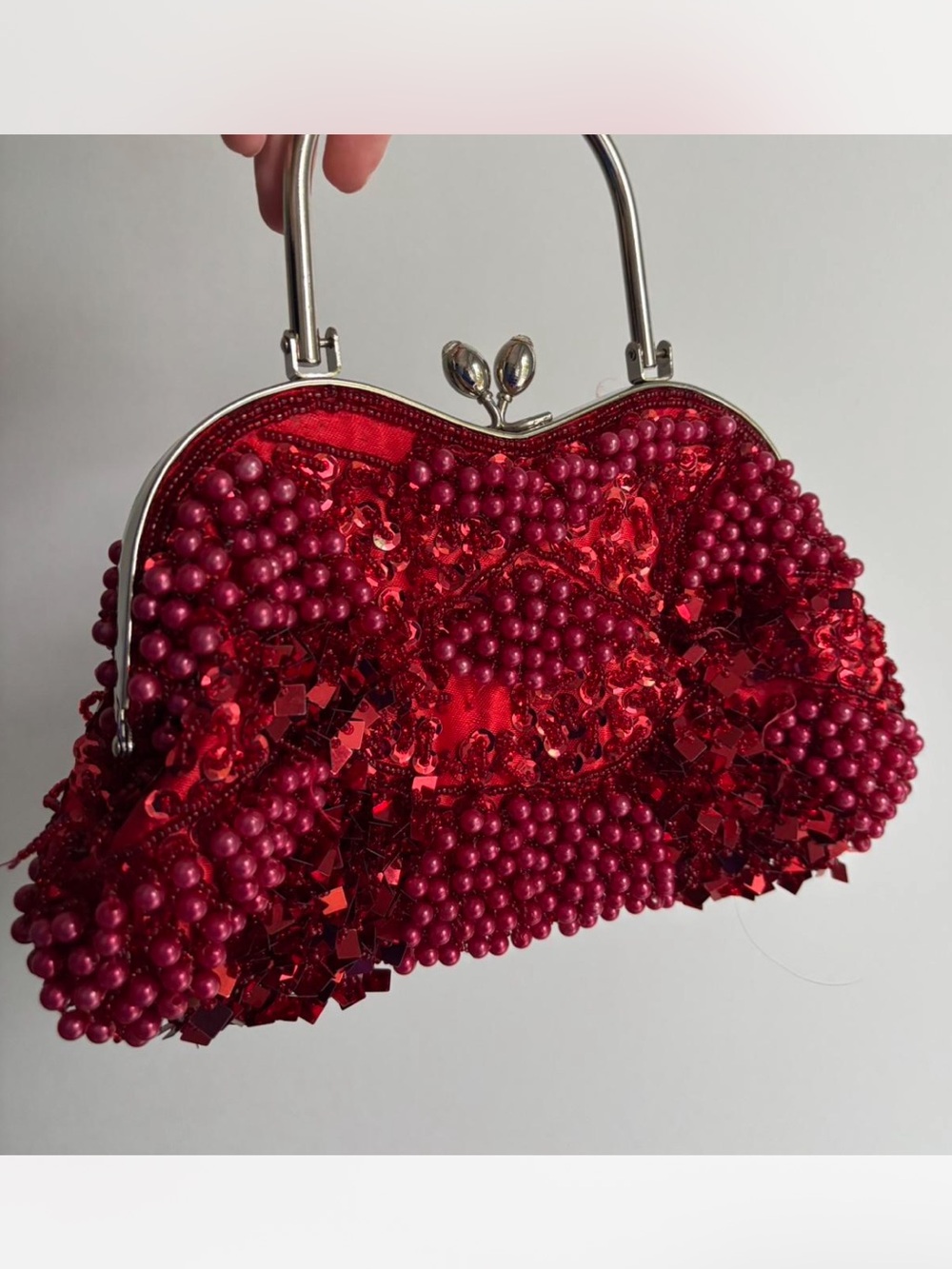 Vintage beaded clutch / mini purse